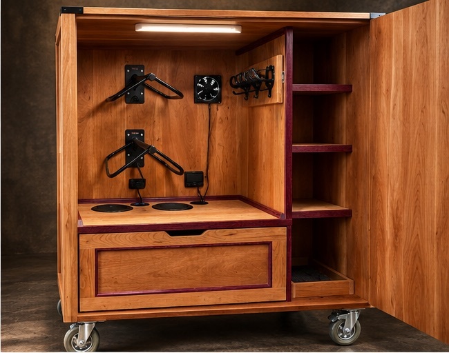 The Estate Locker in cherry and Purpleheart